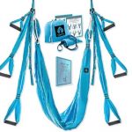 Yoga4You Aerial Yoga Swings Set - Yoga Hammock Swings - Trapeze Yoga Kit - 2 Extension Straps - Wide Flying Yoga Inversion Tool - Antigravity Ceiling Hanging Yoga Sling - Adult Kids Aria